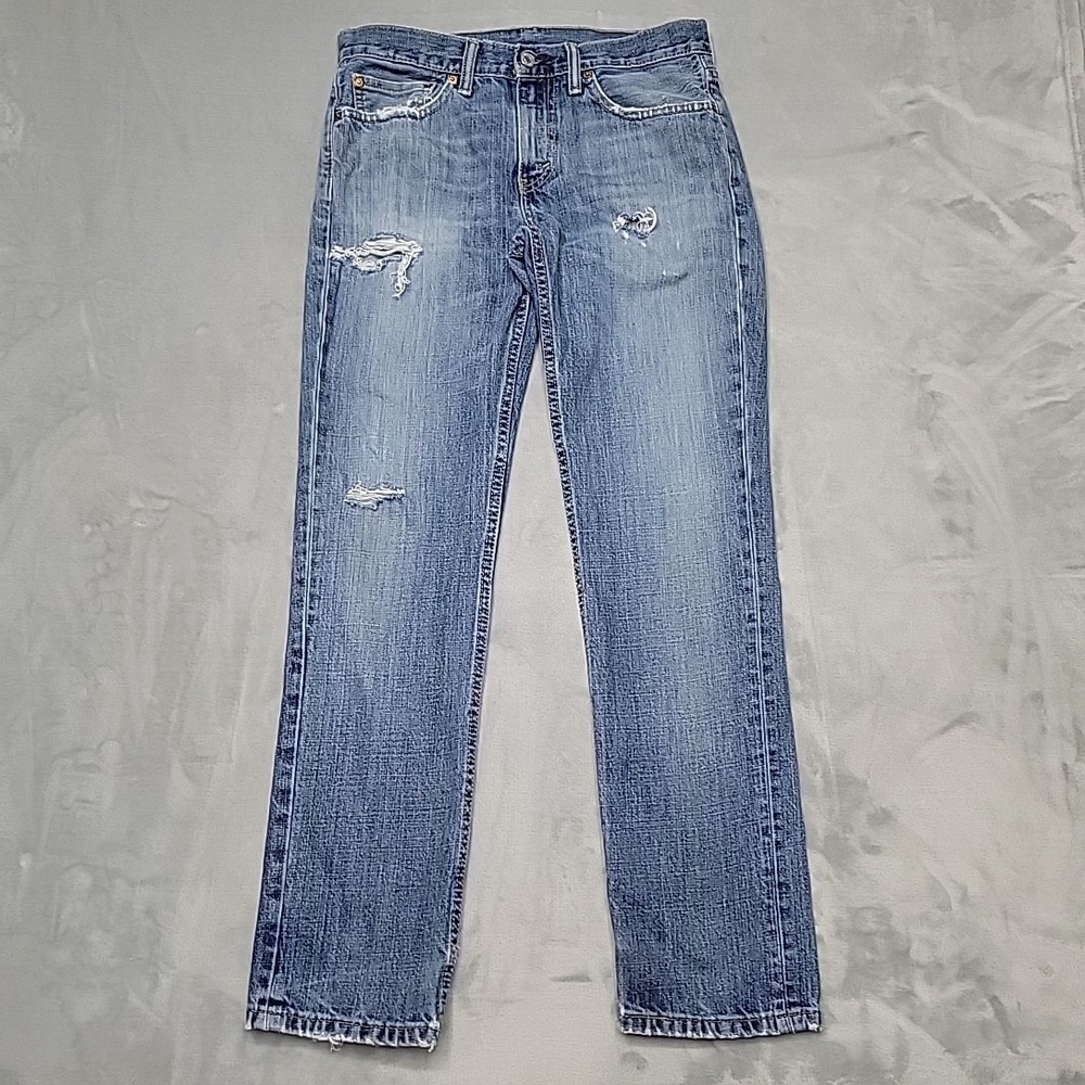 Levi's Jeans Mens 31x32 Blue 511 Slim Fit Distressed Denim Classic Comfort‎